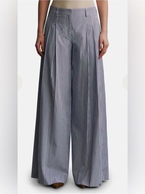 TWP Didi Pant - Awning Lady Striped White/Indigo Size 4 NWOT $575